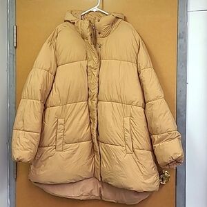 Old Navy Tan Water Resistant Winter Puffer Jacket